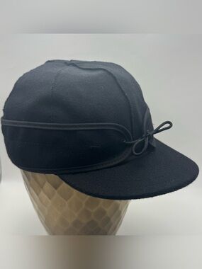 Stormy Kromer Original Kromer Cap 1903 Black Wool Blend Ear Flap Hat Size 7 1/4